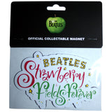 The Beatles: Strawberry Fields Forever Logo Embossed Premium Fridge Magnet