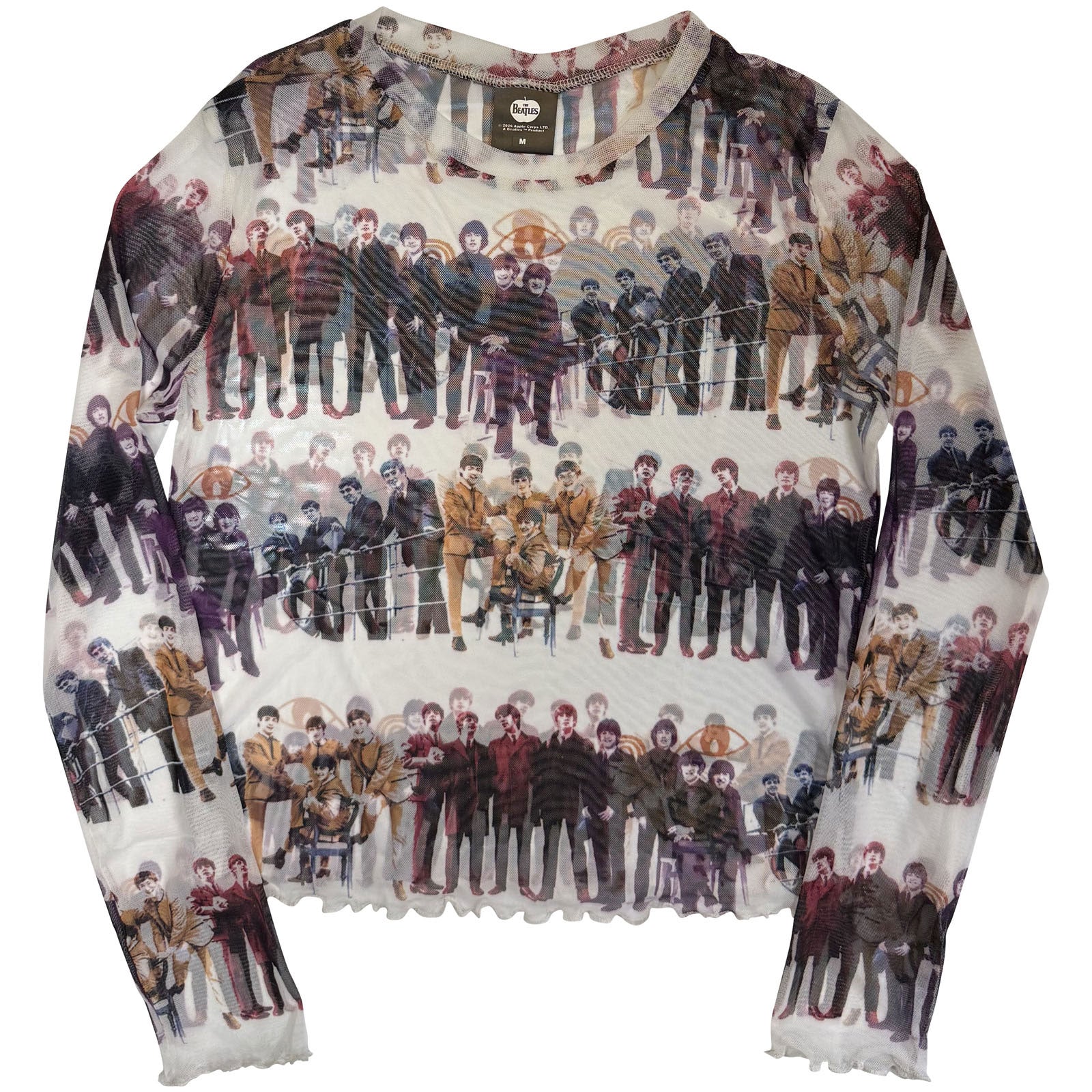 The Beatles: Anthology Colours Repeat (All Round) Long Sleeve – officielt merchandise