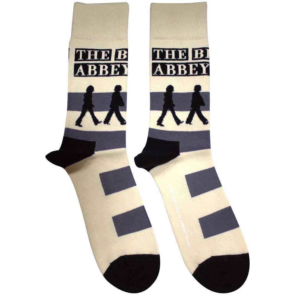 The Beatles: Abbey Road Crossing (Natural) (UK Size 4 - 7) Strømper – officielt merchandise
