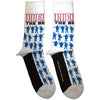 The Beatles: Help Silhouettes Repeat Ankle Socks