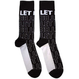 The Beatles: Let It Be Text Outlines Repeat Ankle Socks
