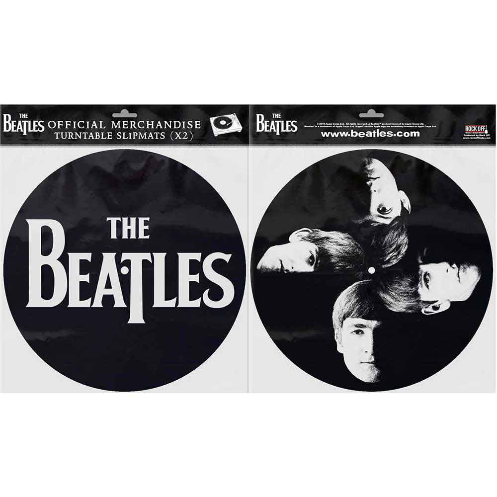 The Beatles: Drop T Logo & Faces Turntable Slipmat Set