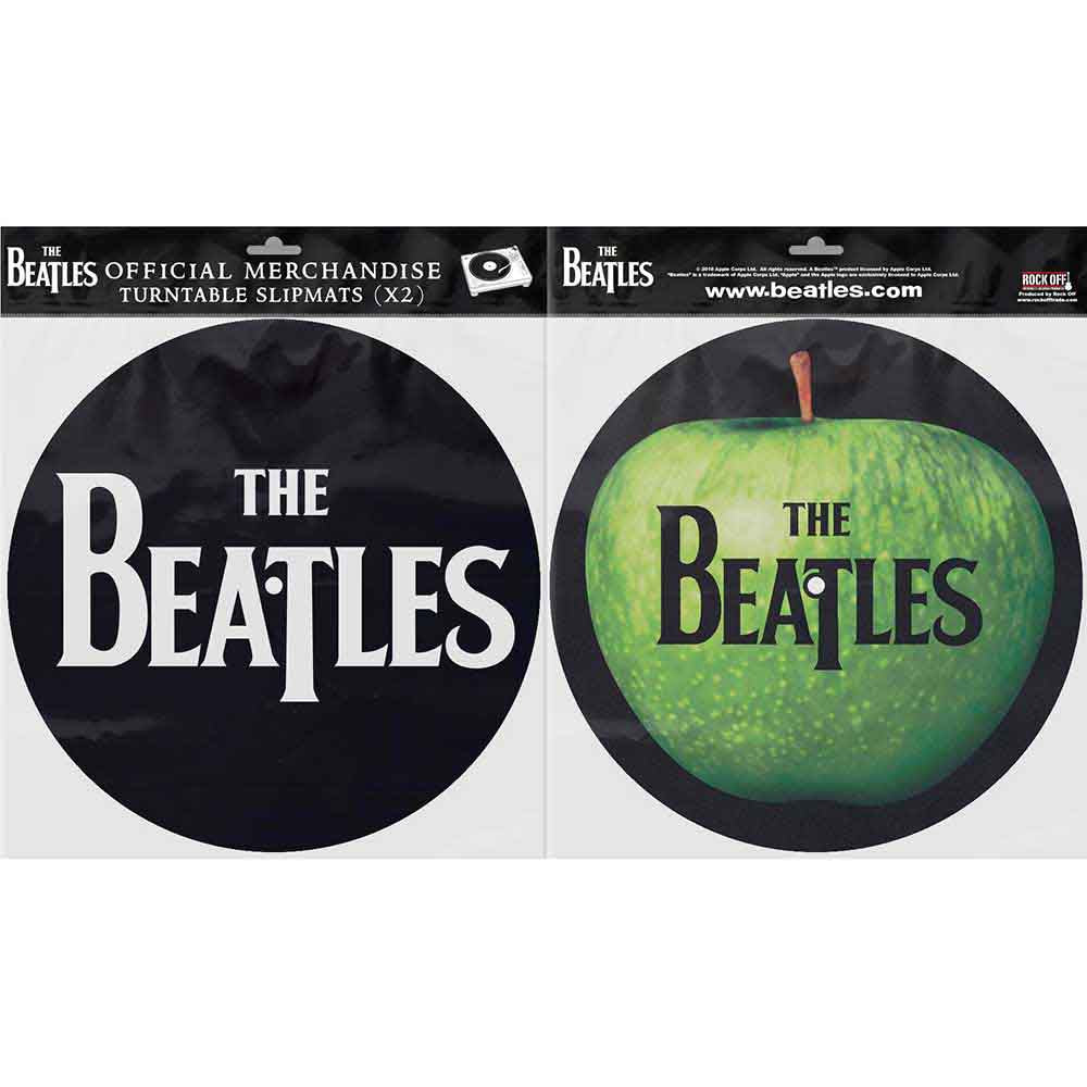 The Beatles: Drop T Logo & Apple Turntable Slipmat Set