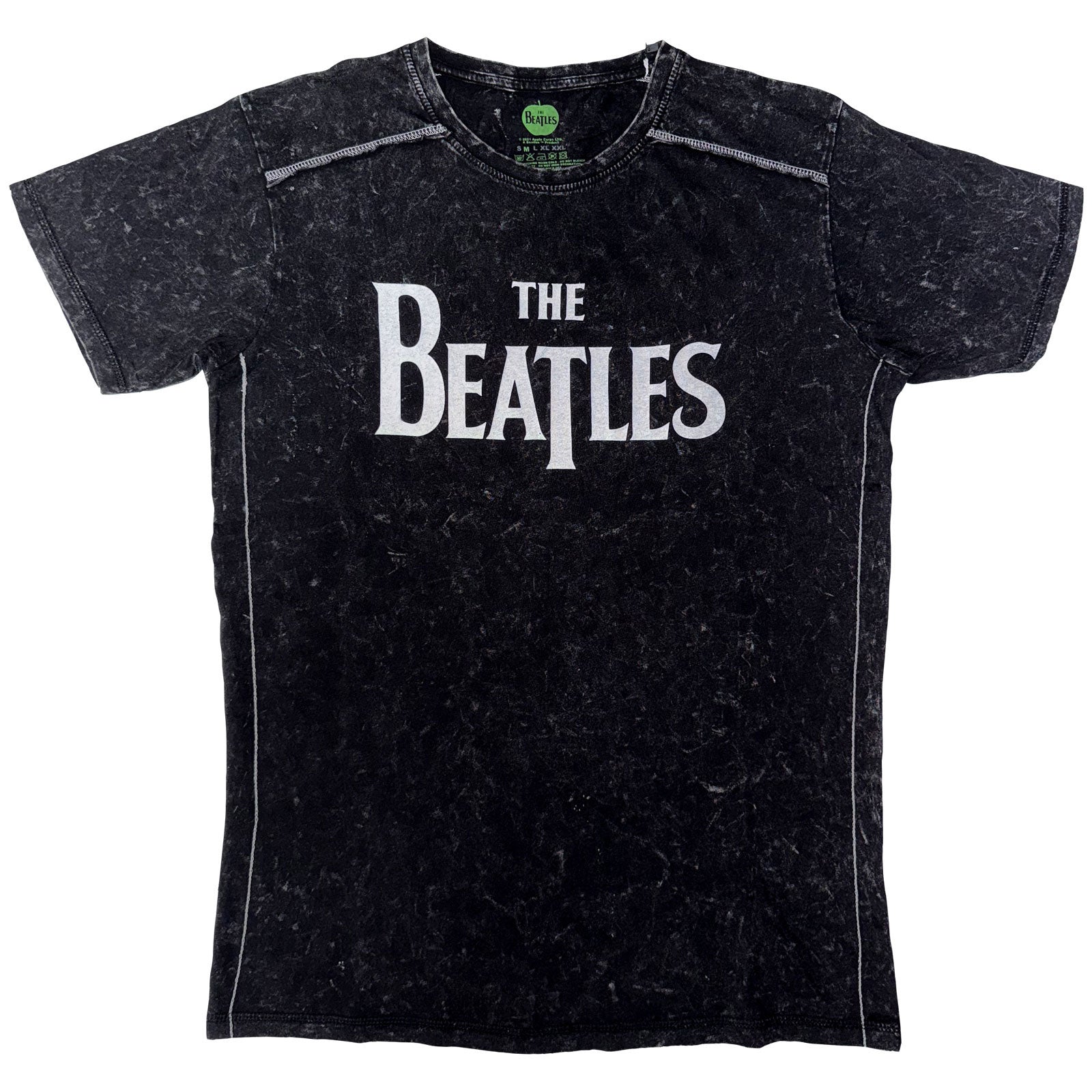 The Beatles: Drop T Logo Snow Wash (Wash Collection) T-shirt – officielt merchandise