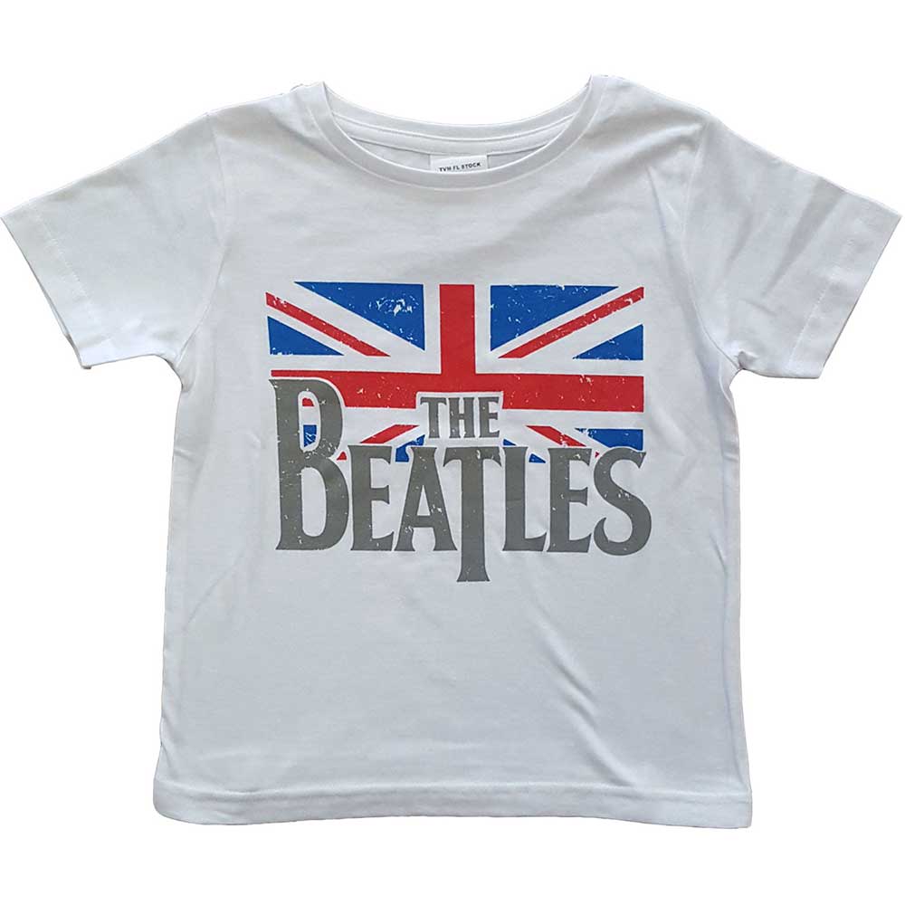 The Beatles: Drop T Logo & Vintage Flag T-shirt – officielt merchandise