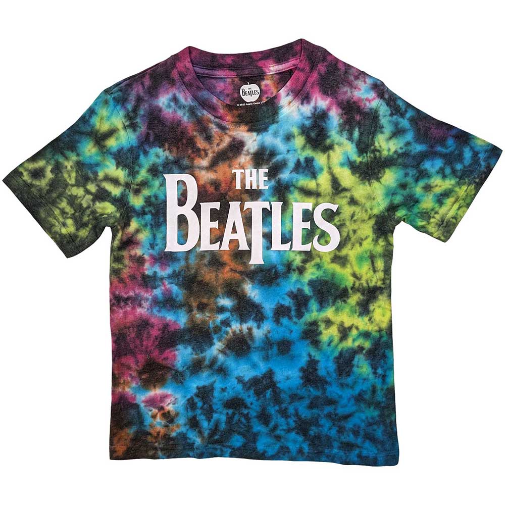 The Beatles: Drop T Logo (Wash Collection) T-shirt – officielt merchandise