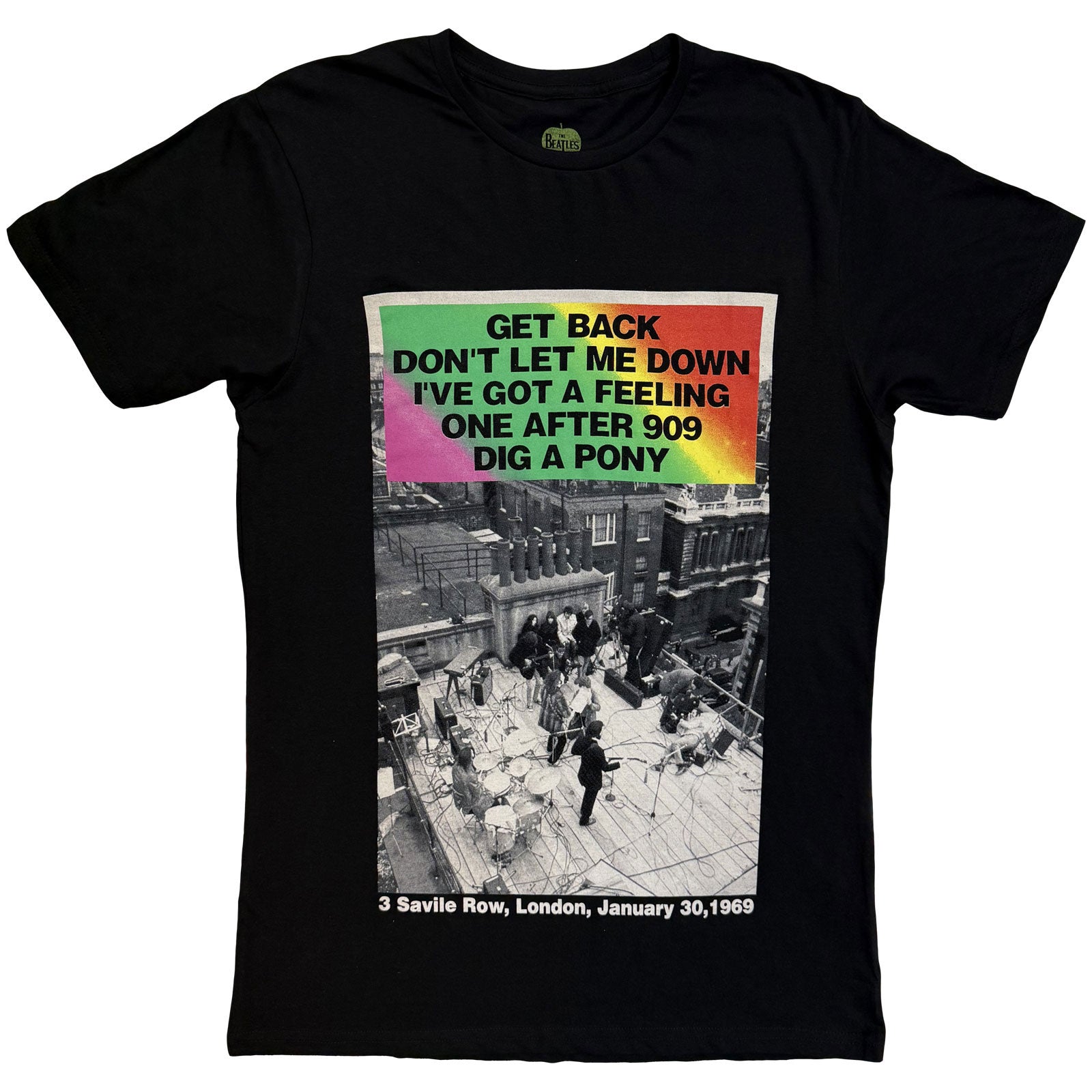 The Beatles: Rooftop Songs Gradient T-shirt – officielt merchandise