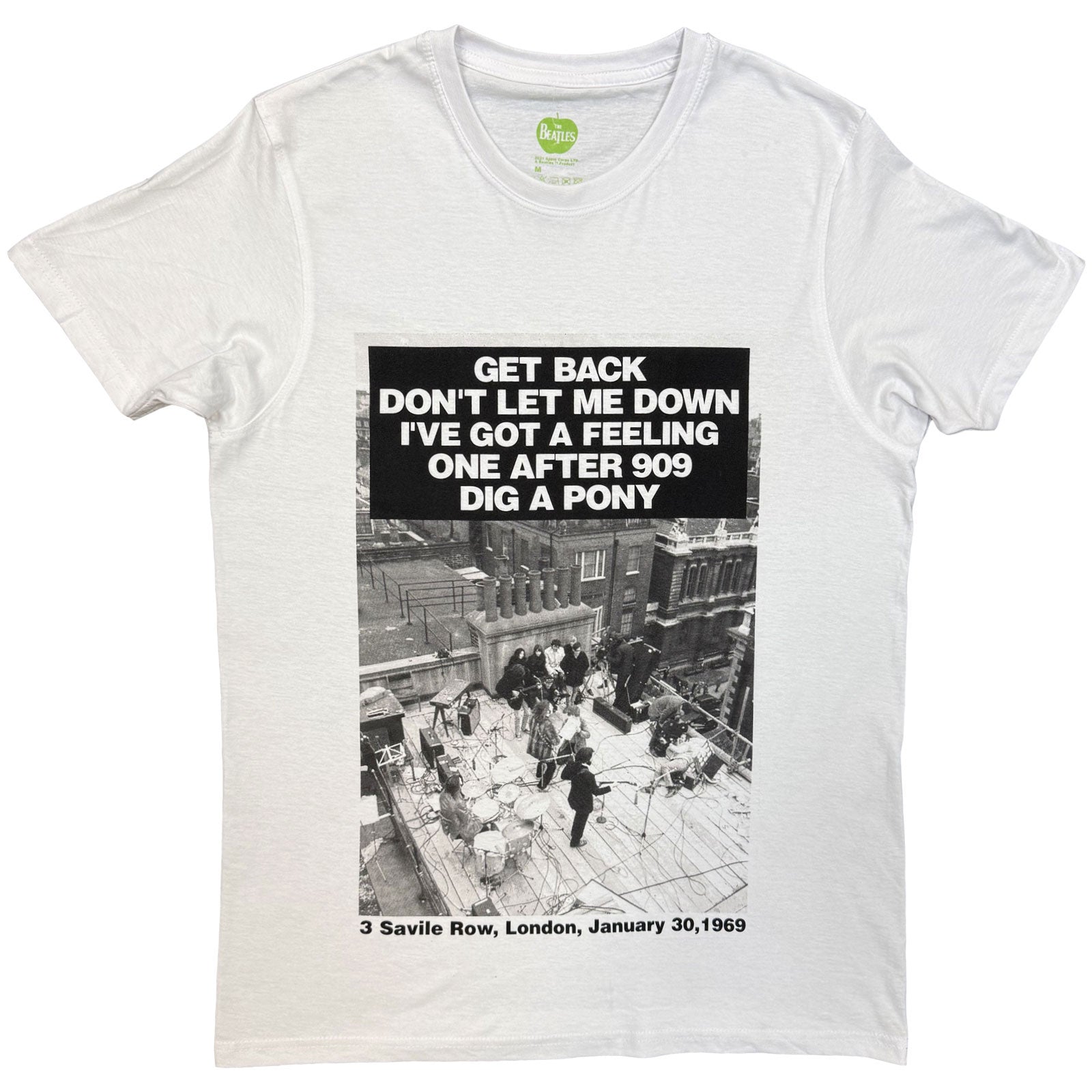 The Beatles: Rooftop Songs T-shirt – officielt merchandise