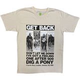 The Beatles: Rooftop Panels (Natural) T-shirt – officielt merchandise