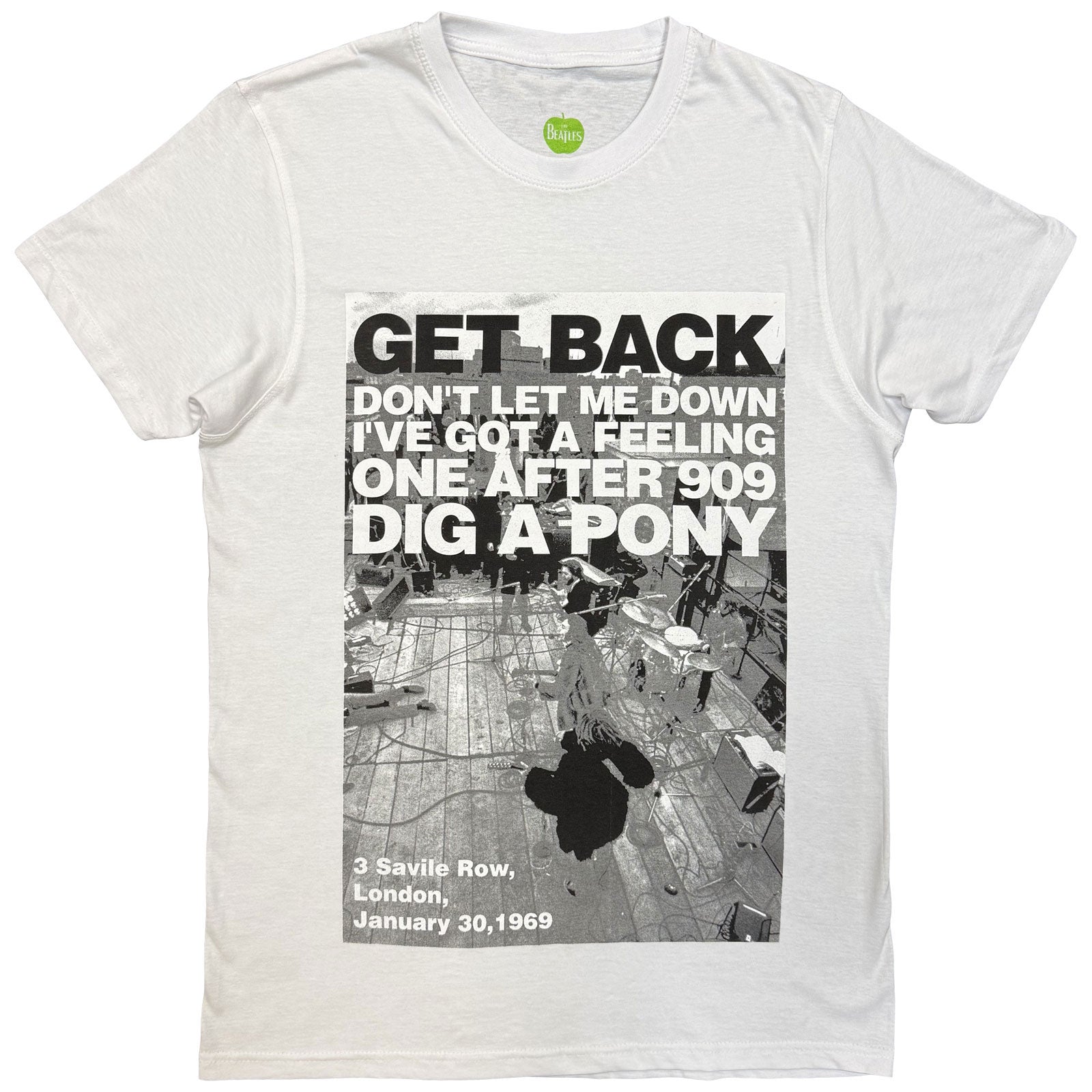 The Beatles: Rooftop Shot T-shirt – officielt merchandise