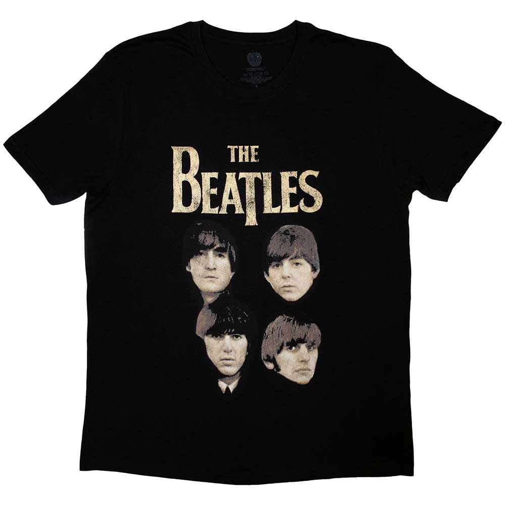 The Beatles: 4 Heads T-shirt – officielt merchandise