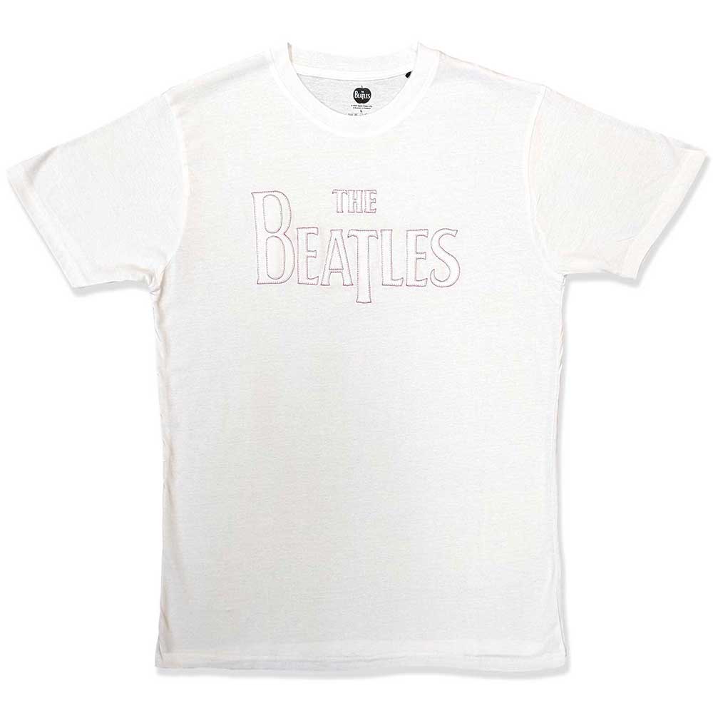 The Beatles: Drop T Embroidered (Embellished) T-shirt – officielt merchandise