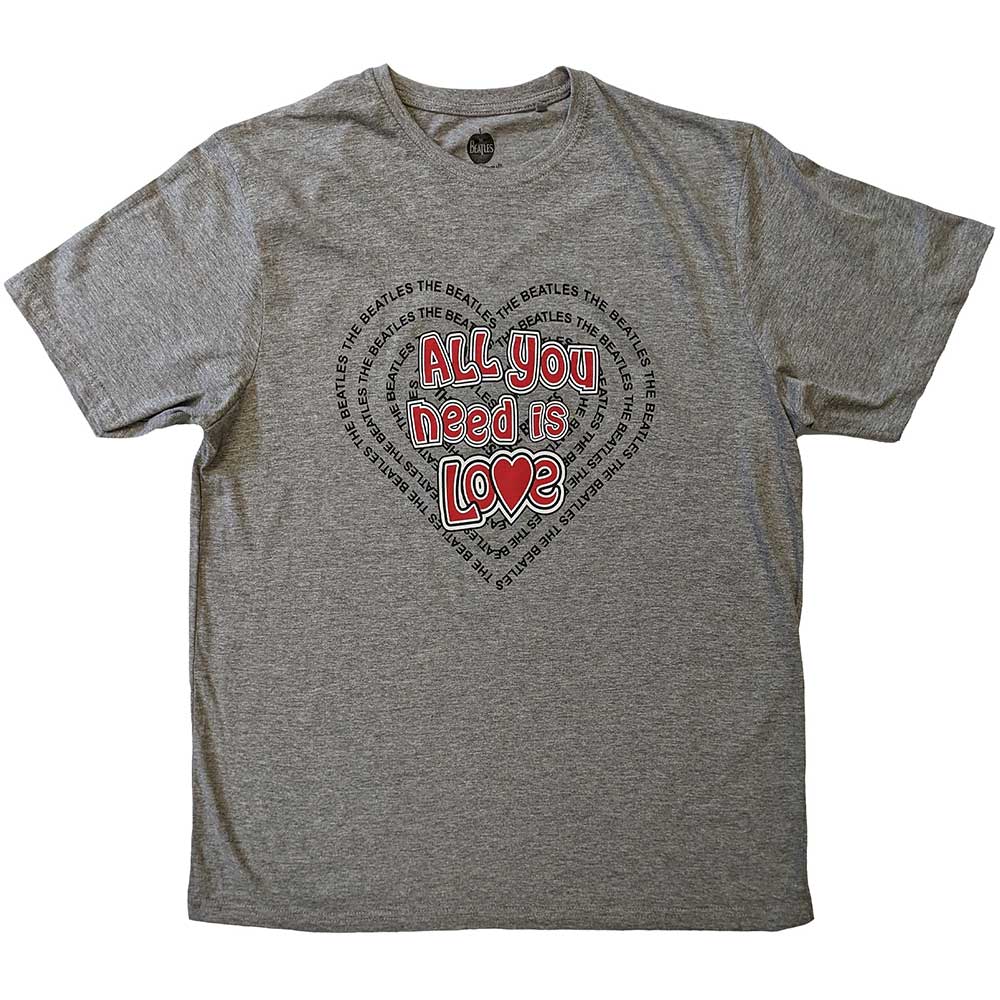 The Beatles: All You Need Is Love Heart T-shirt – officielt merchandise