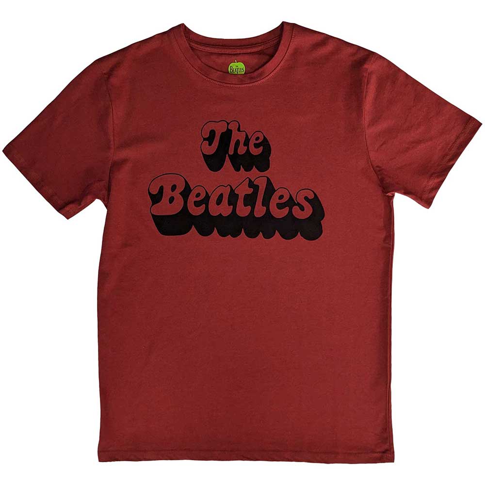 The Beatles: Text Logo Shadow T-shirt – officielt merchandise
