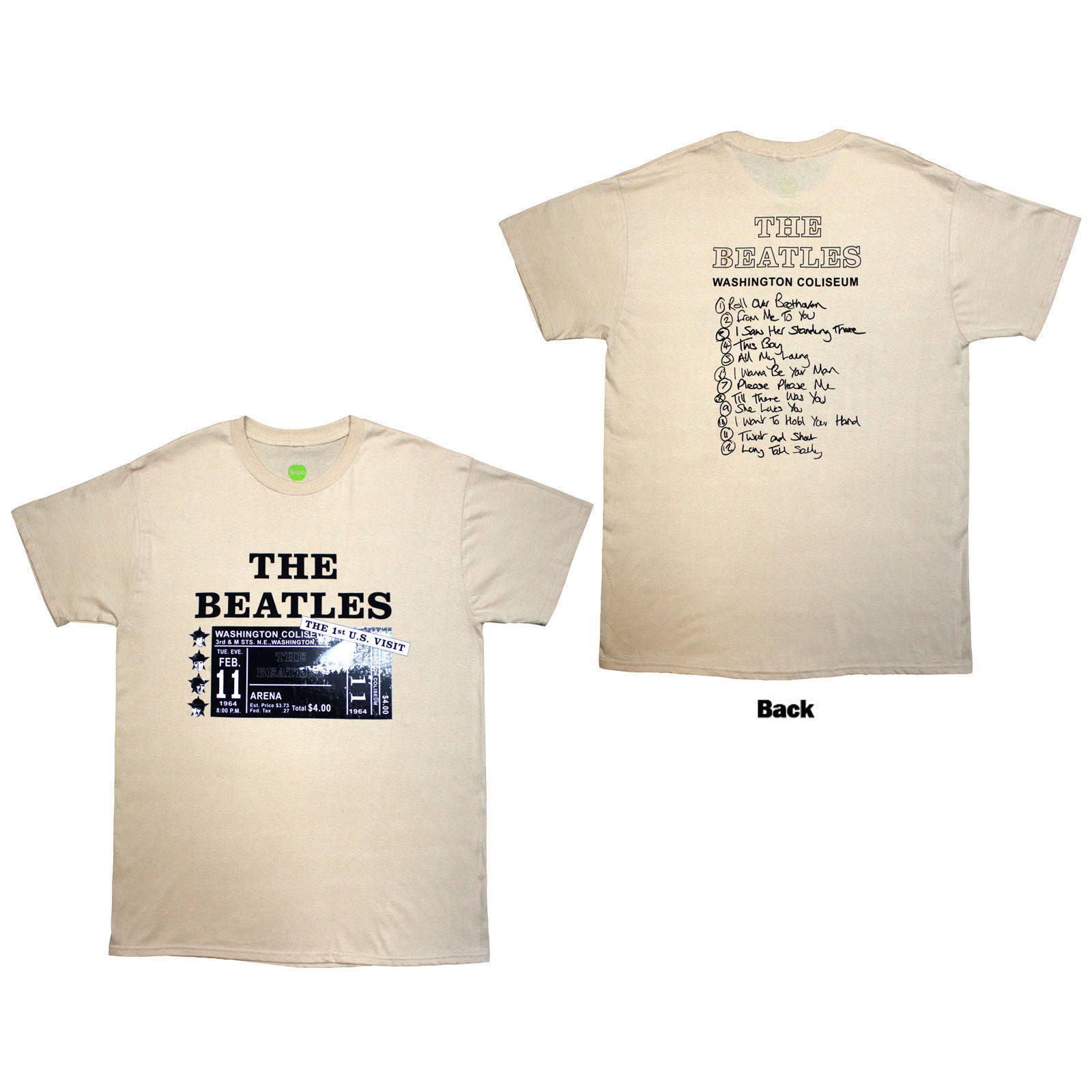The Beatles: Washington '64 Promo & Setlist T-Shirt