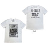 The Beatles: Tour '64 Carnegie Hall T-Shirt (Back Print)