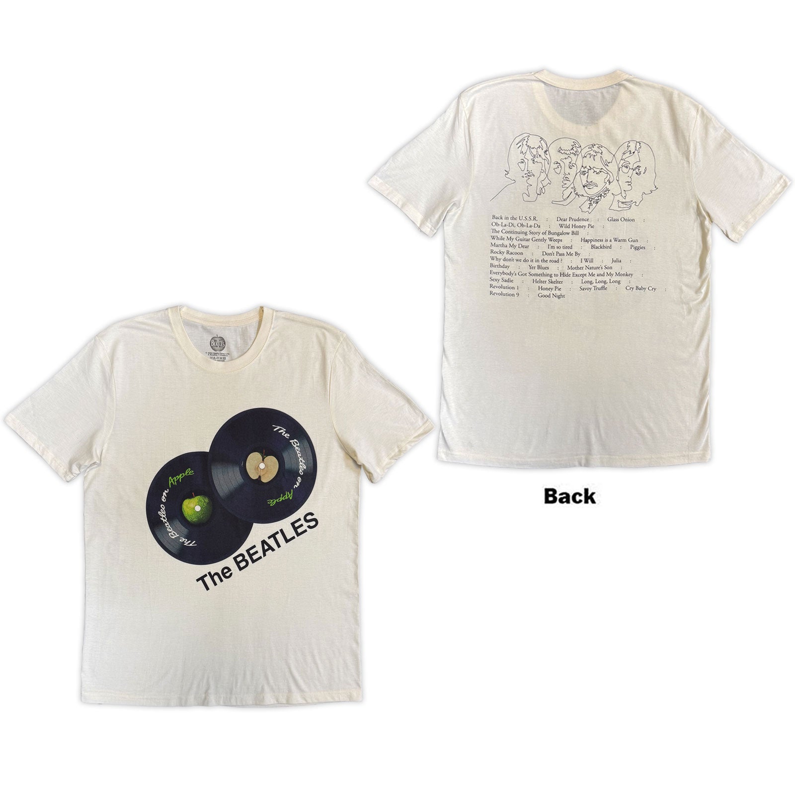 The Beatles: The Beatles On Apple T-Shirt (Back Print)
