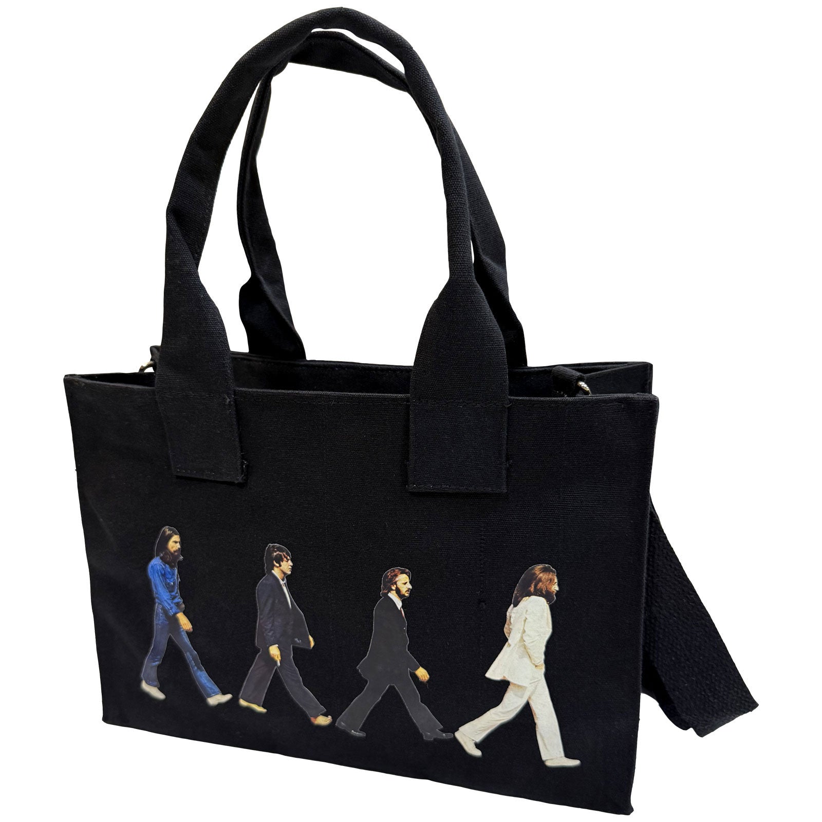 The Beatles: Abbey Road & Drop T Logo Cotton Tote Bag (Back Print)