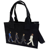 The Beatles: Abbey Road & Drop T Logo Cotton Tote Bag (Back Print)