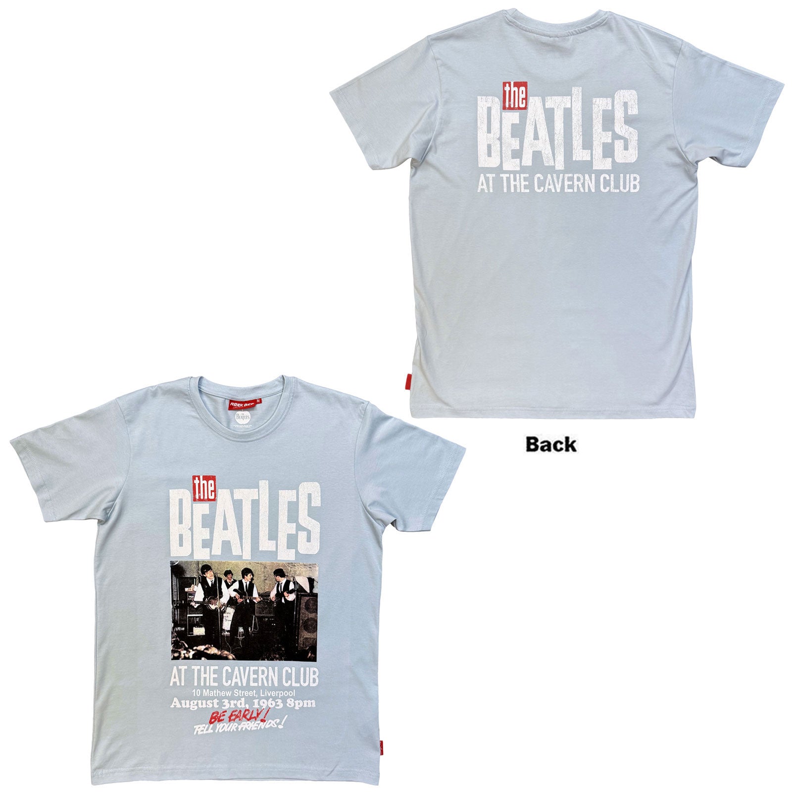 The Beatles: Cavern (Light Blue) T-shirt – officielt merchandise