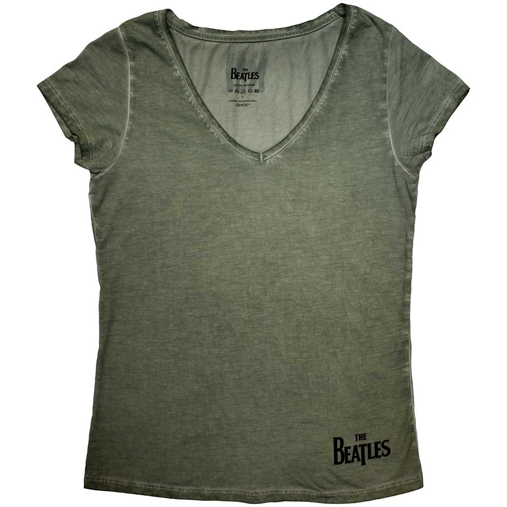 The Beatles: Corner Logo T-Shirt (Kvinder) (Wash)