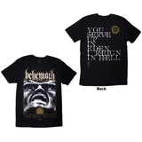 Behemoth: The Shit Ov God Reign In Hell T-Shirt (Back Print)