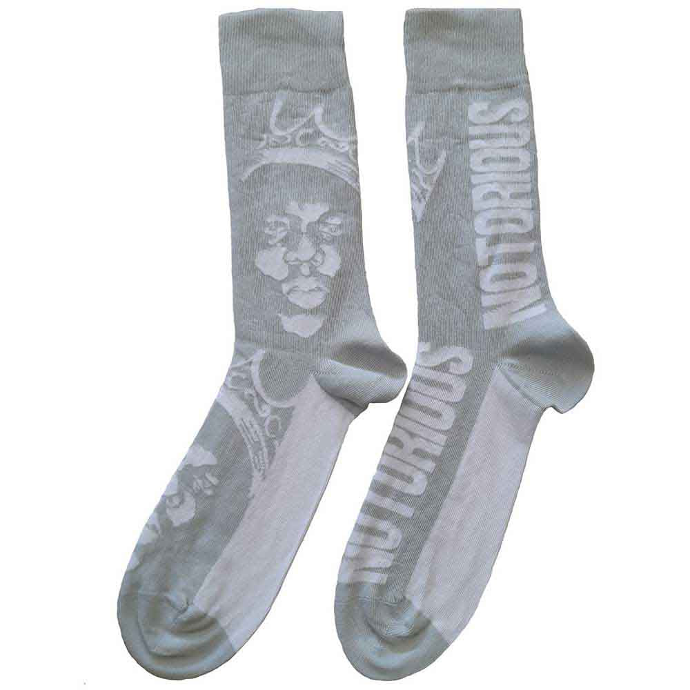 Biggie Smalls: Crown Monochrome (Grey & White) (UK Size 7 - 11) Strømper – officielt merchandise