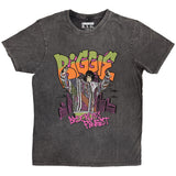 Biggie Smalls: Cartoon Graffiti Stone Wash T-Shirt (Wash)