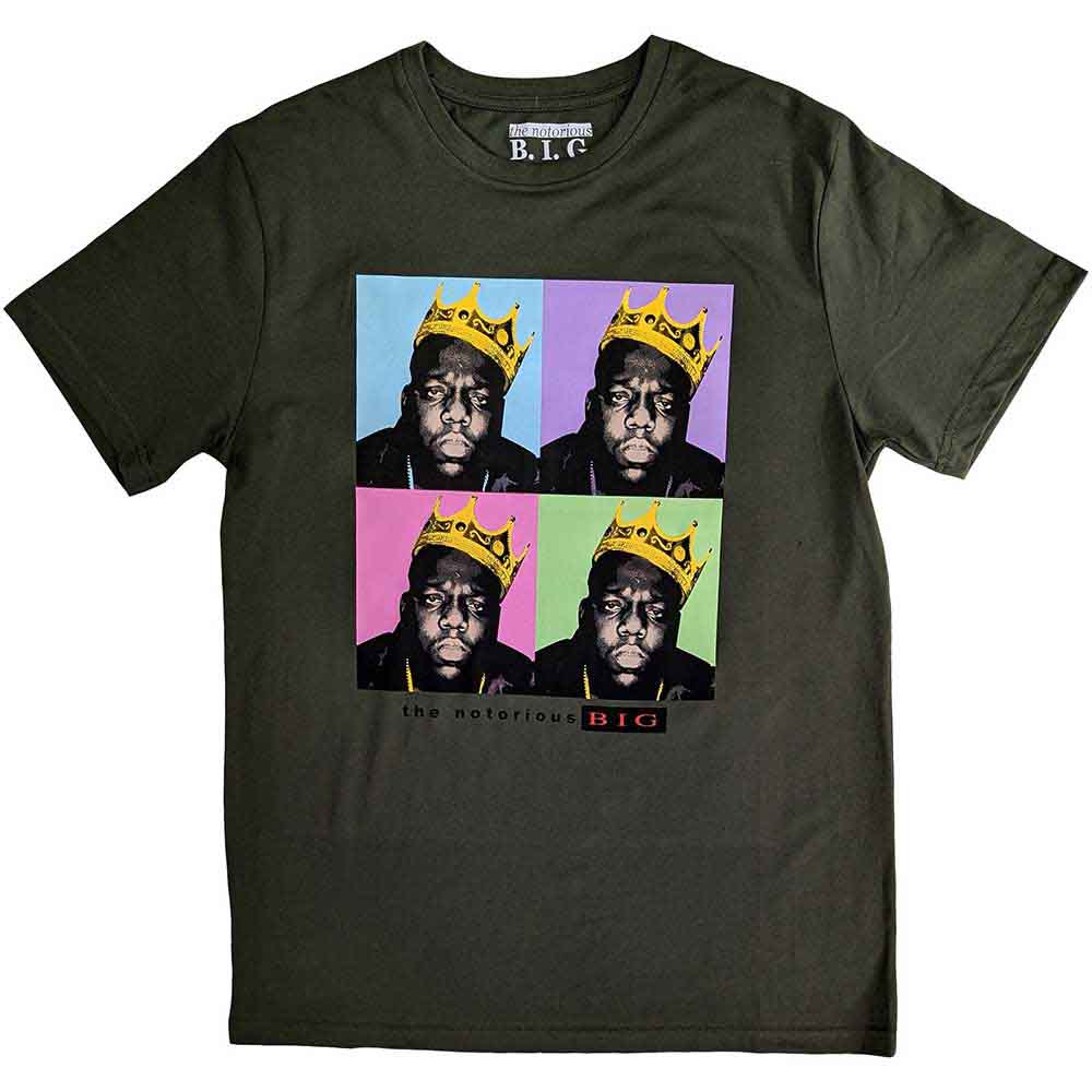 Biggie Smalls: Crown Pop Art T-shirt – officielt merchandise