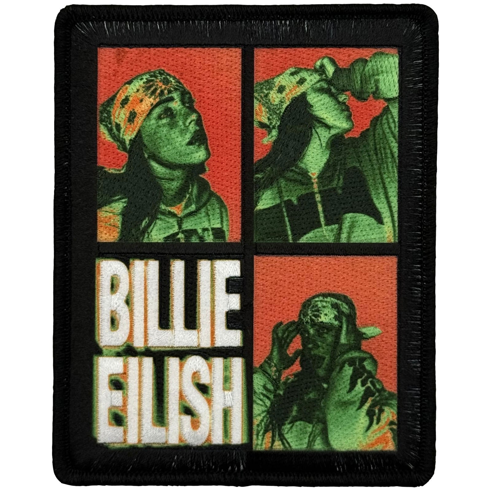 Billie Eilish: 3 Photo Logo Patch – officielt merchandise