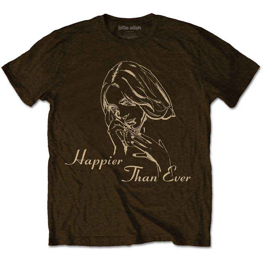 Billie Eilish: Happier Than Ever (Brown) T-shirt – officielt merchandise