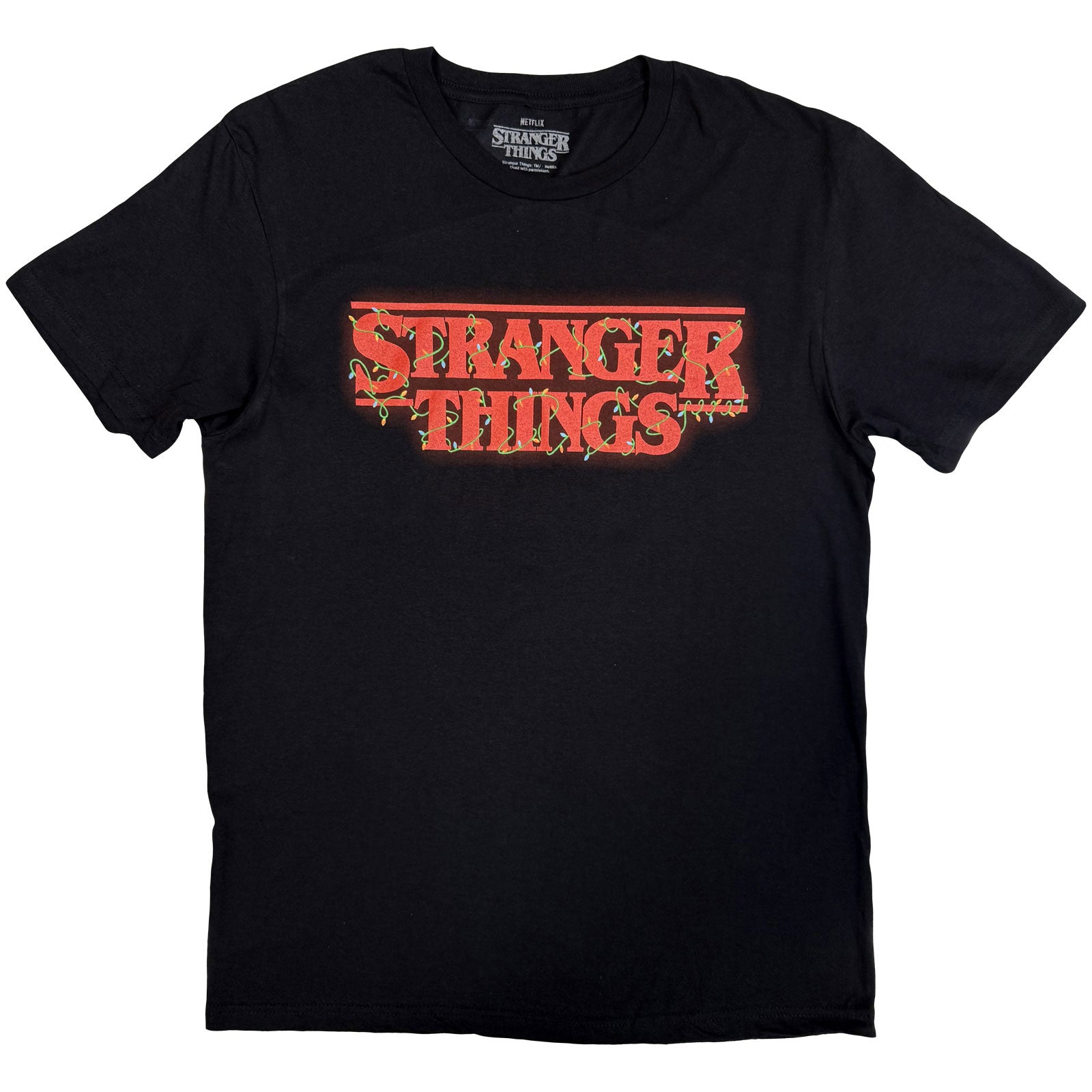 Netflix: Stranger Things - Logo With Christmas Lights T-Shirt