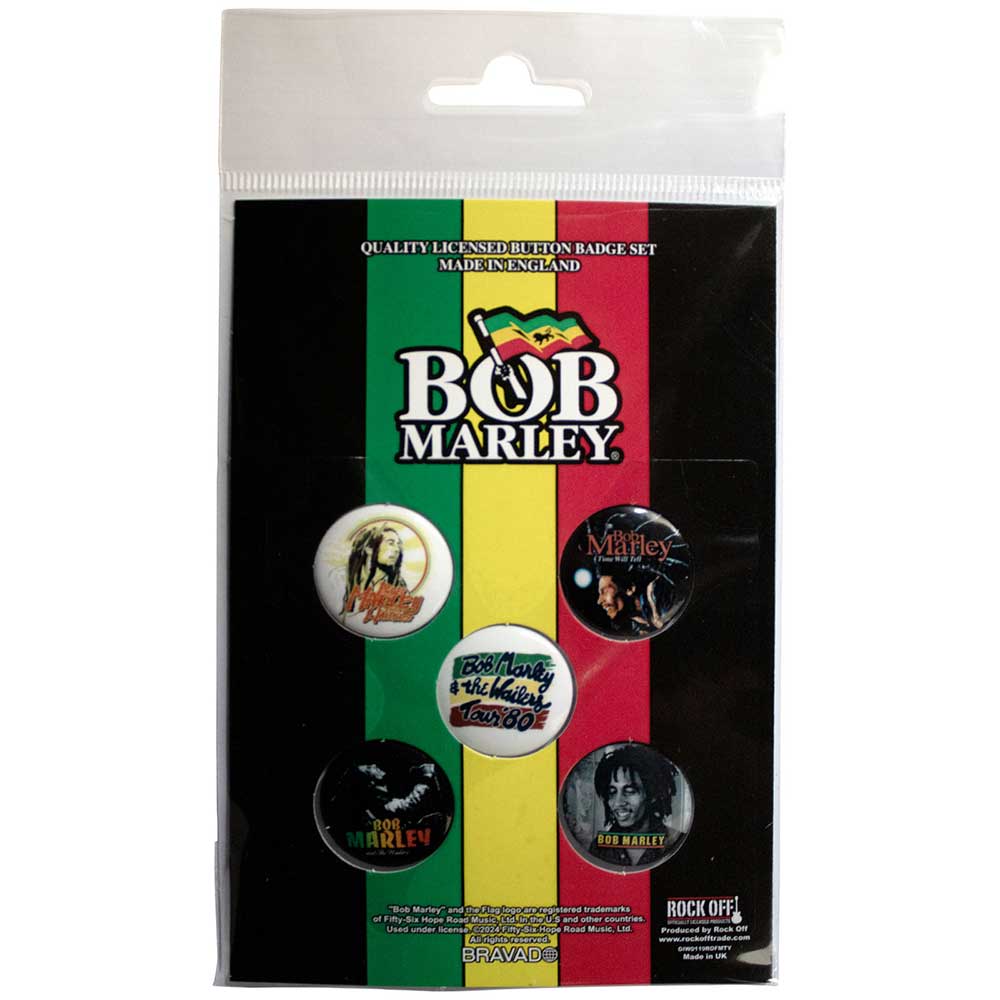 Bob Marley: Bob & The Wailers Button Badge Pack