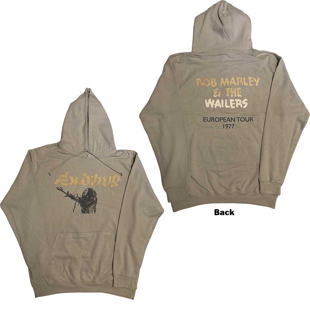 Bob Marley: Exodus Mic Photo Wailers Tour 77 Pullover Hoodie (Back Print)