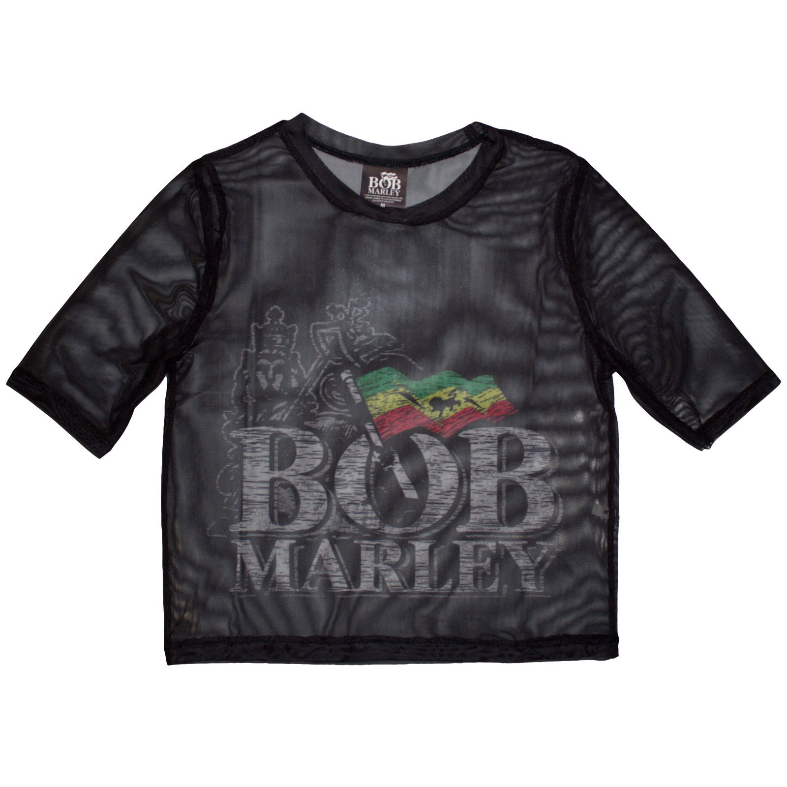Bob Marley: Logo Crop Top (Kvinder) (Mesh)