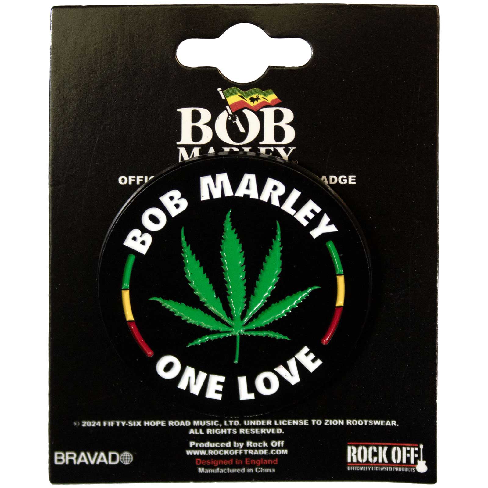 Bob Marley: Leaf Pin Badge