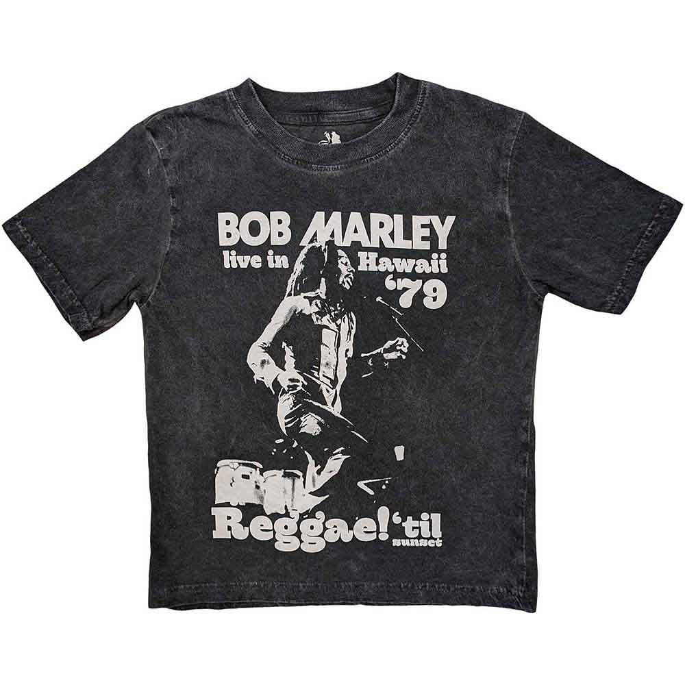 Bob Marley: Hawaii Snow Wash (Charcoal Grey) (Wash Collection) T-shirt – officielt merchandise