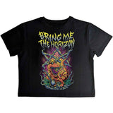 Bring Me The Horizon: Smoking Dinosaur Crop Top (Kvinder)