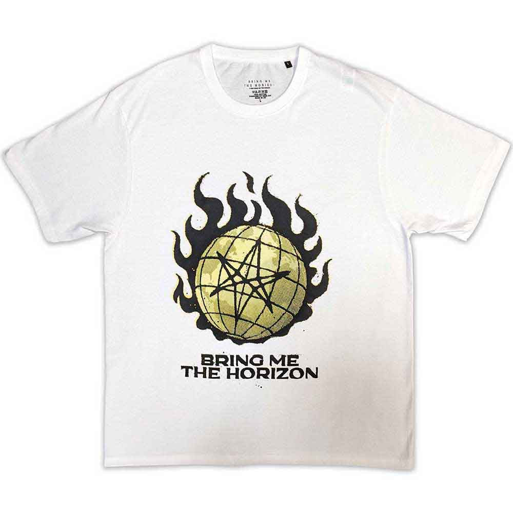 Bring Me The Horizon: Globe Yellow T-shirt – officielt merchandise