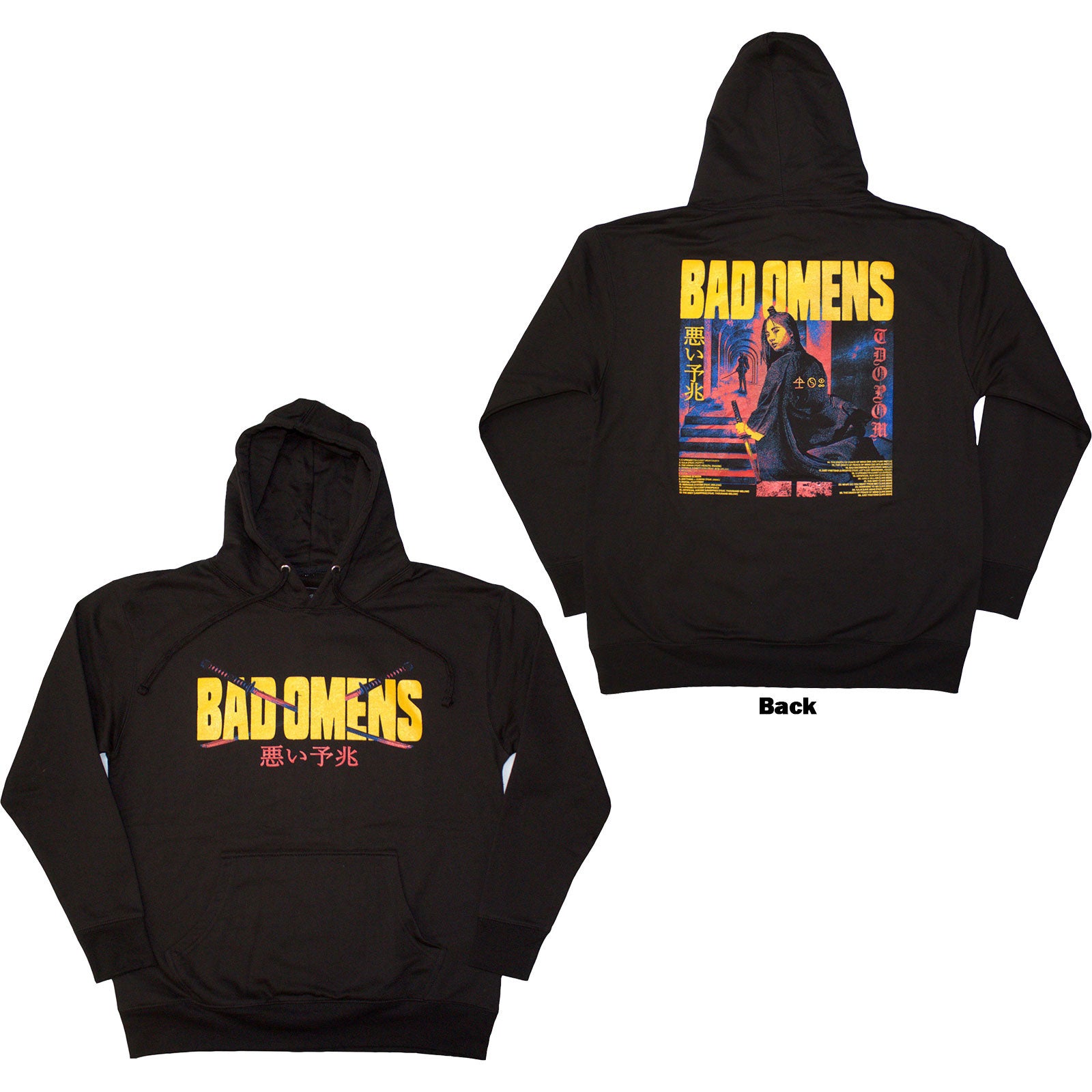 Bad Omens: Samurai Woman Pullover Hoodie (Back Print)