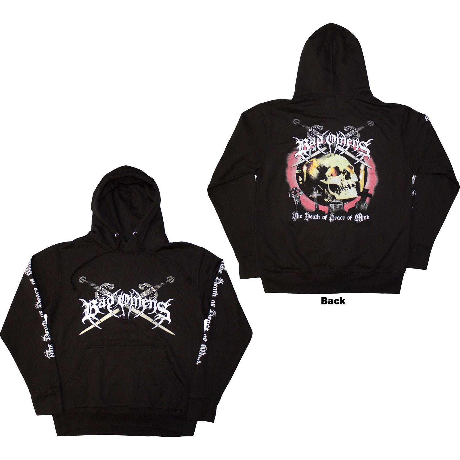 Bad Omens: Skull and Candles Pullover Hoodie (Back Print)