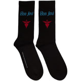 Bon Jovi: Dagger Heart Blue Logo Terry Socks