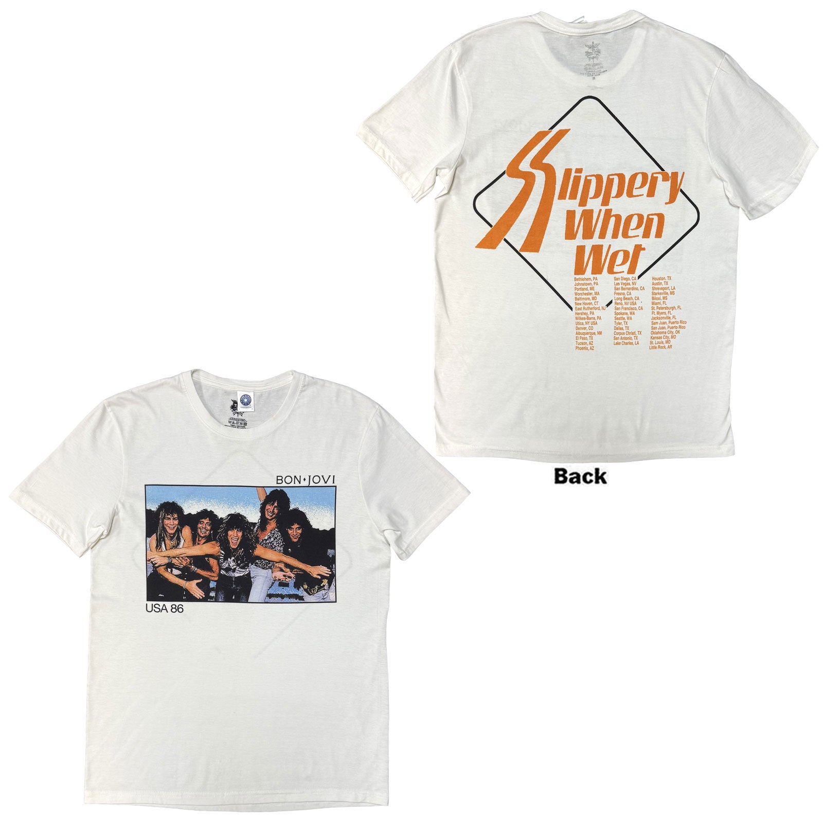 Bon Jovi: USA '86 T-shirt – officielt merchandise