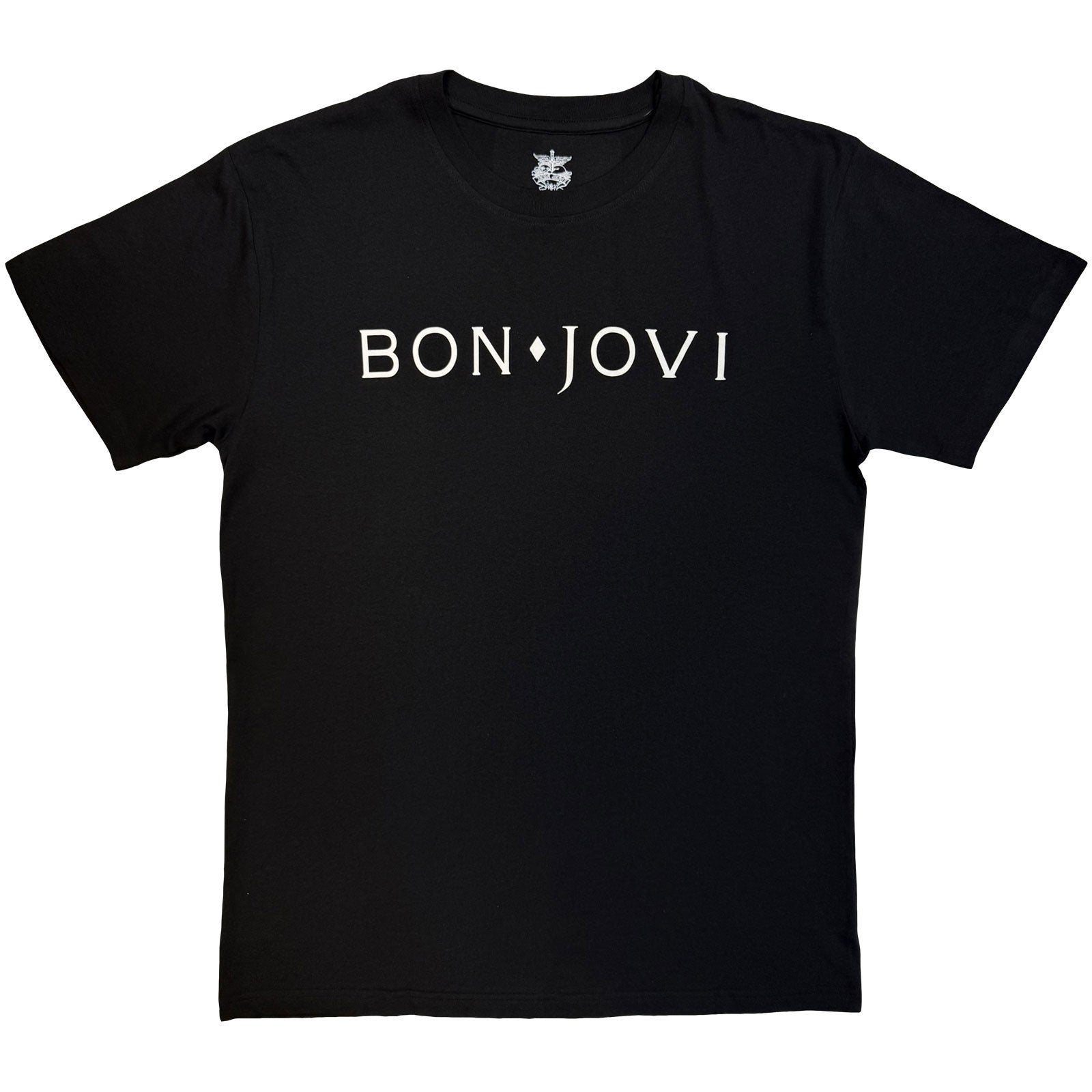 Bon Jovi: Logo Mono T-shirt – officielt merchandise