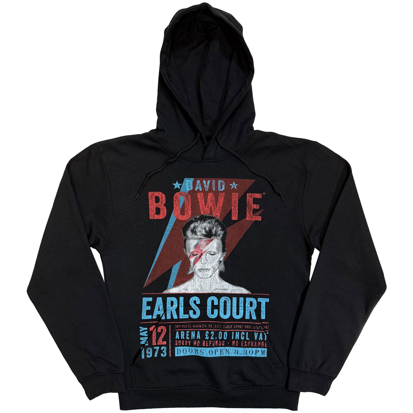 David Bowie: Earls Court '73 Hoodie – officielt merchandise