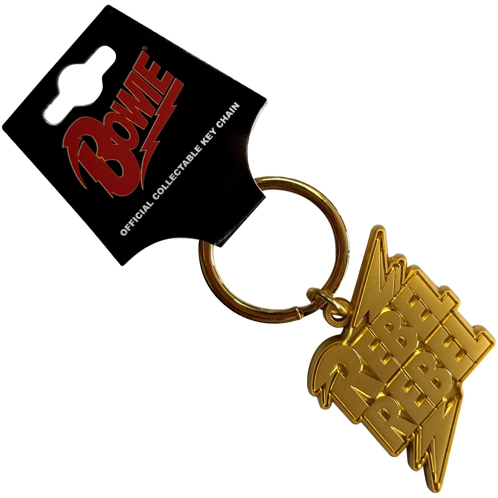 David Bowie: Rebel Rebel Gold Keychain