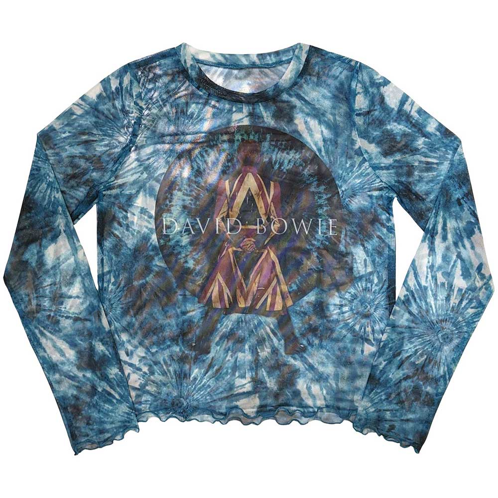 David Bowie: Live & Well Long Sleeve Crop Top (Kvinder) (Mesh)