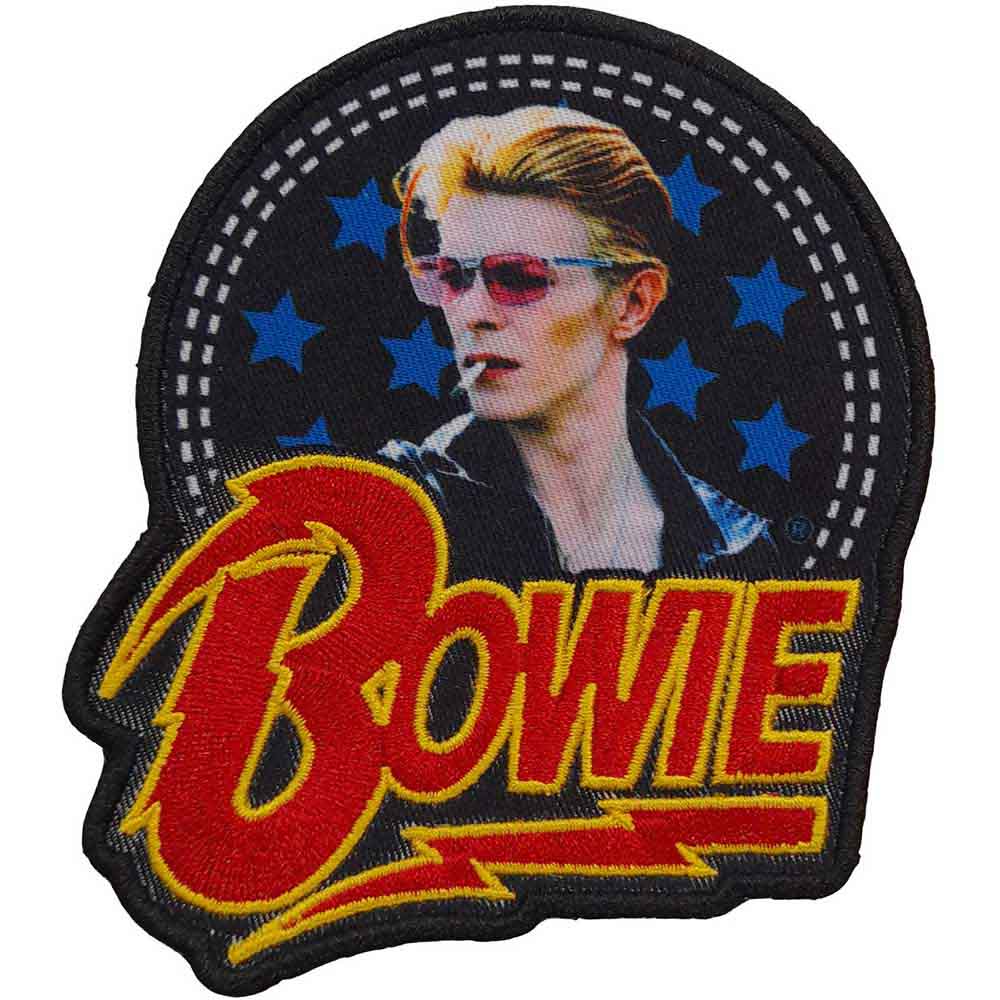 David Bowie: Smoking Woven Logo Patch – officielt merchandise