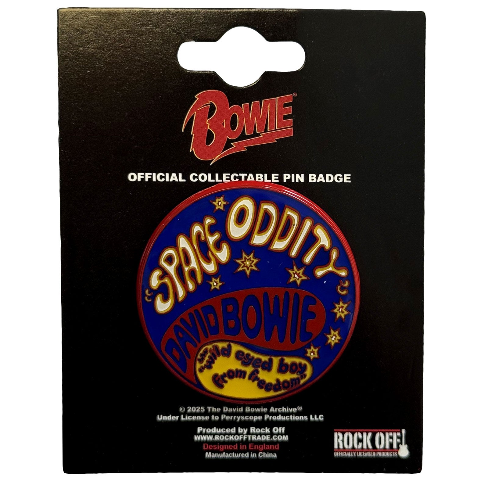 David Bowie: Space Oddity Pin Badge