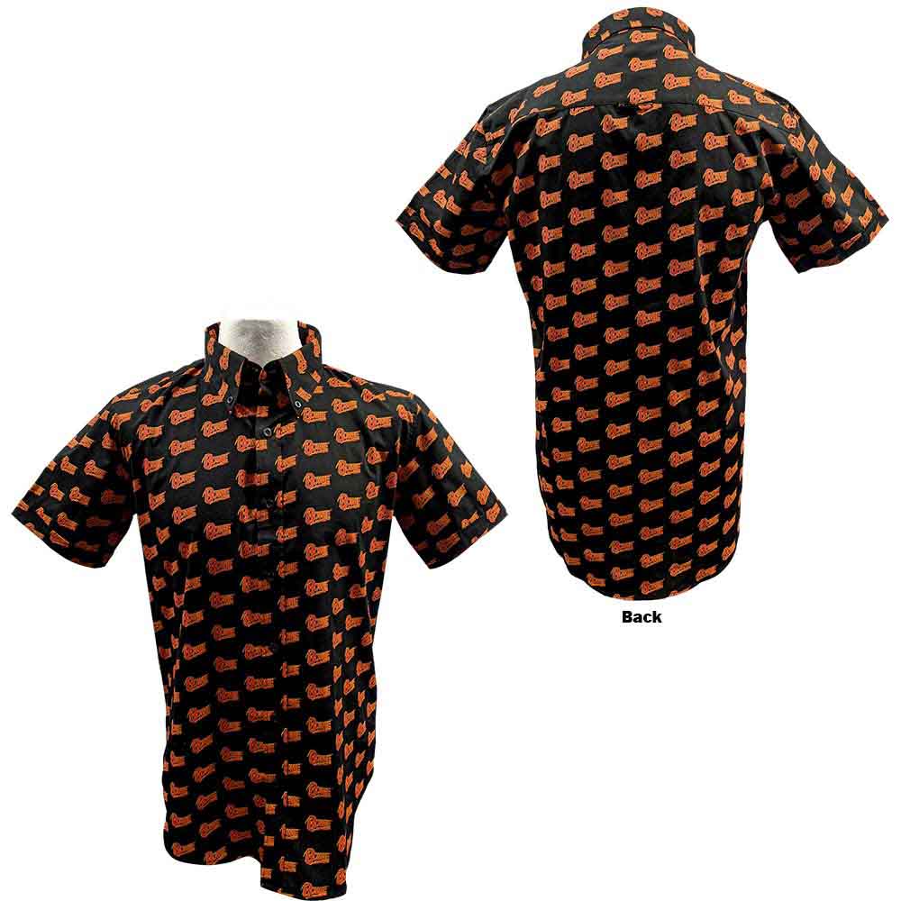 David Bowie: Logo Pattern (All Over Print) Casual Shirt – officielt merchandise